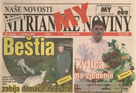 Nitrianske Noviny Titulná strana